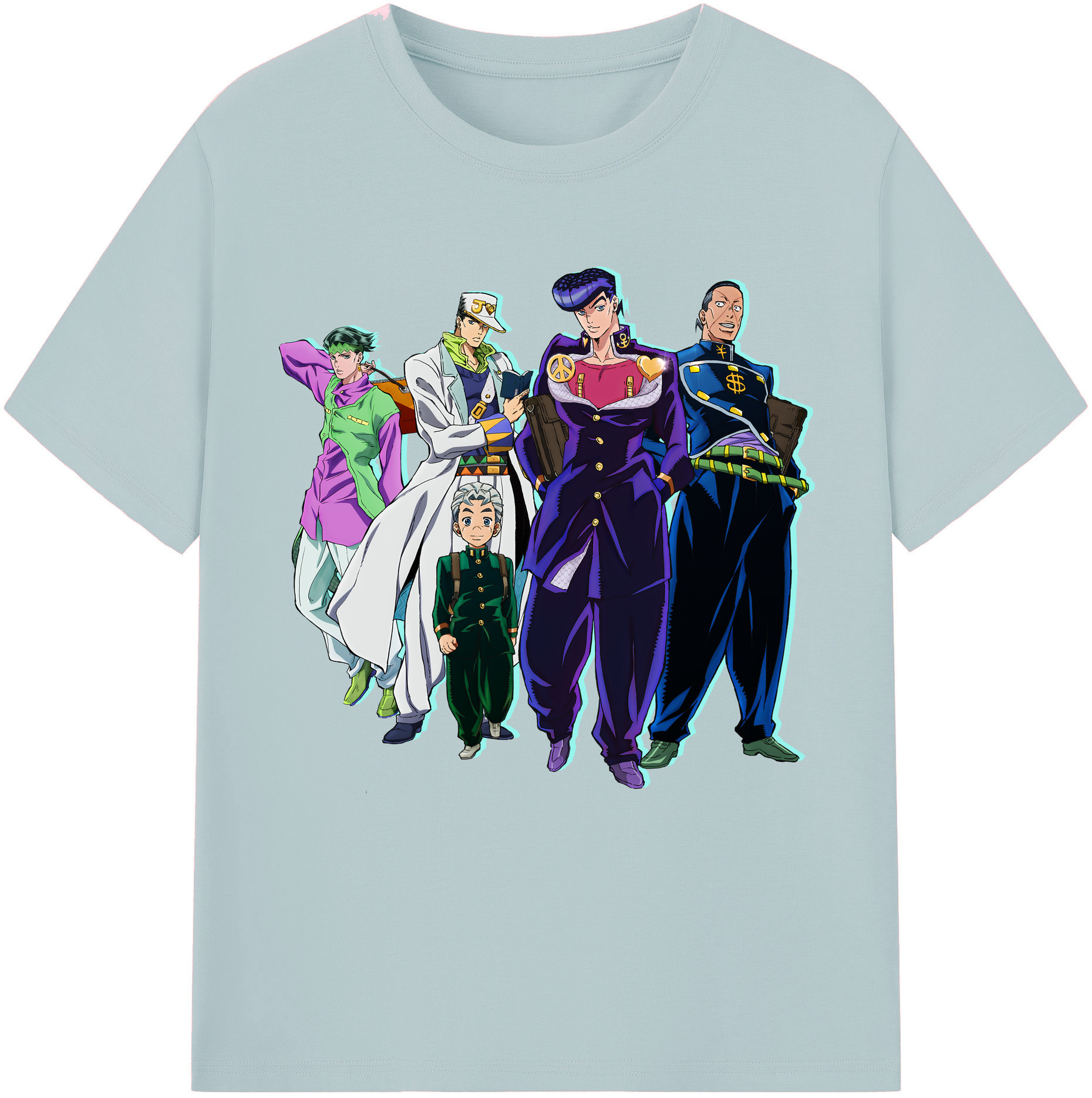 （画像用） ジョジョの奇妙な冒険 JoJo's Bizarre Adventure 綿100％半袖Tシャツ（フロントプリント）